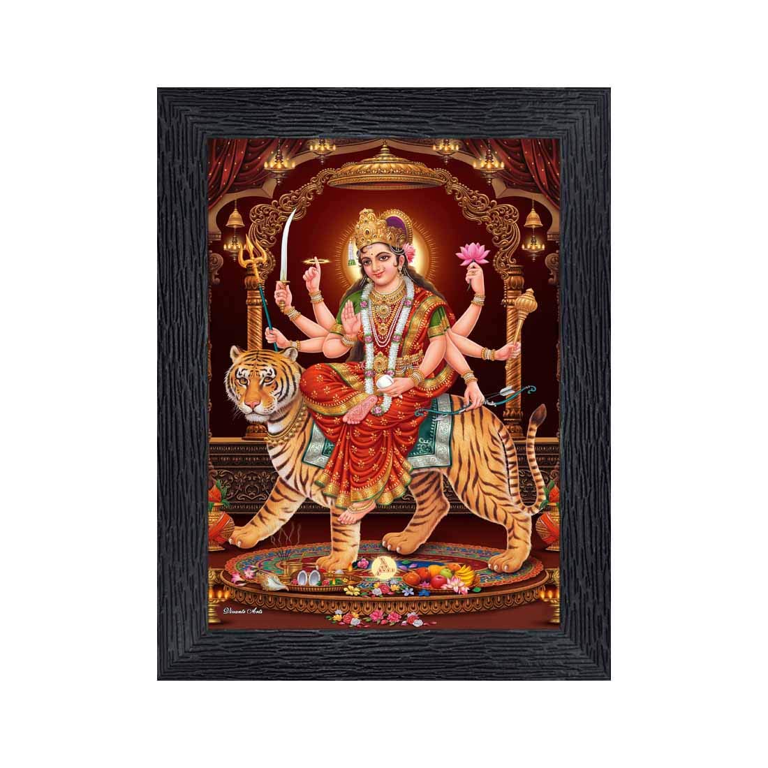 Xpression Decor Durga Maa Religious Wood Photo Frames with Acrylic Sheet-Stumbit Spirituality